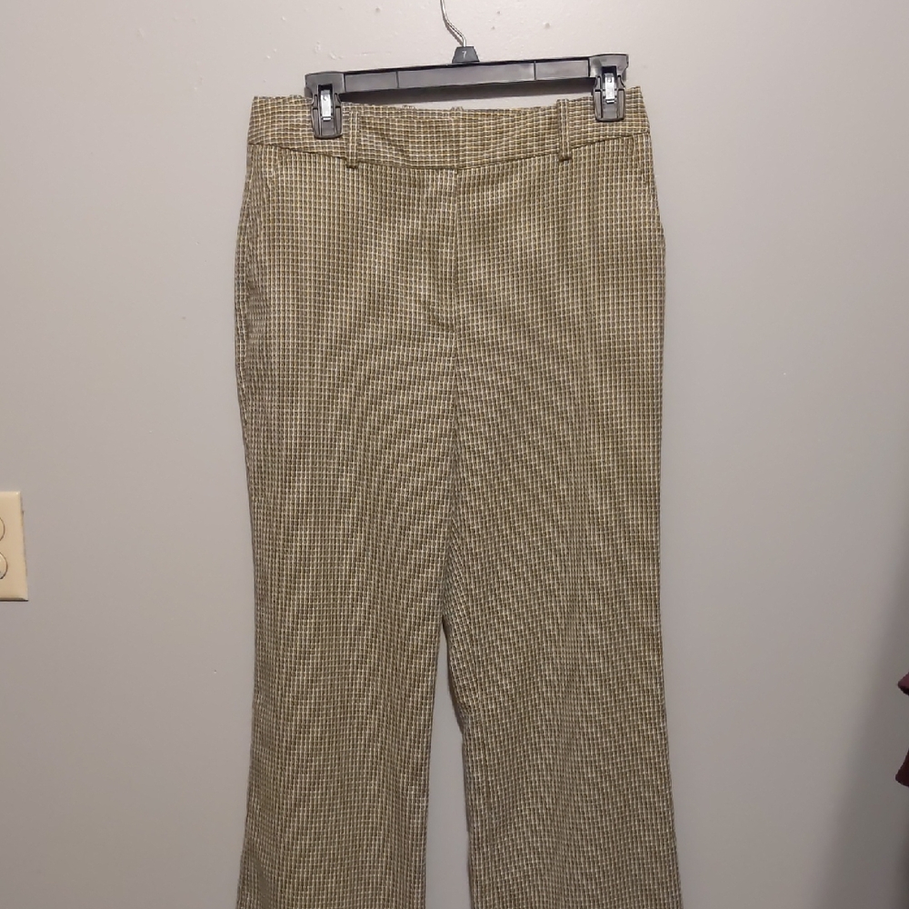 Worthington Gray and Yellow Houndstooth Pants